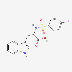 molecular formula C17H15IN2O4S B2639261 3-(1H-吲哚-3-基)-2-[(4-碘苯基)磺酰胺基]丙酸 CAS No. 1042416-76-1