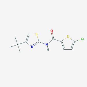 molecular formula C12H13ClN2OS2 B2639263 N-(4-叔丁基-1,3-噻唑-2-基)-5-氯噻吩-2-甲酰胺 CAS No. 325730-29-8