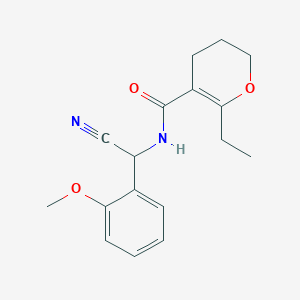 molecular formula C17H20N2O3 B2639270 N-[Cyano-(2-methoxyphenyl)methyl]-6-ethyl-3,4-dihydro-2H-pyran-5-carboxamide CAS No. 1825657-00-8