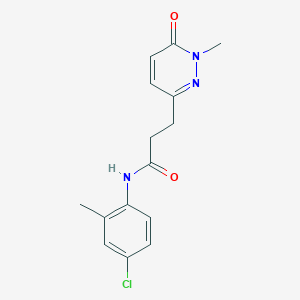 molecular formula C15H16ClN3O2 B2639275 N-(4-chloro-2-methylphenyl)-3-(1-methyl-6-oxo-1,6-dihydropyridazin-3-yl)propanamide CAS No. 1796946-92-3