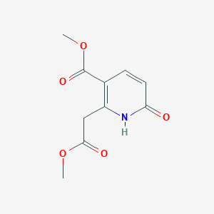 molecular formula C10H11NO5 B2639278 Methyl 2-(2-methoxy-2-oxoethyl)-6-oxo-1,6-dihydropyridine-3-carboxylate CAS No. 766548-57-6