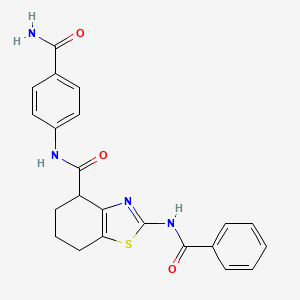 2-benzamido-N-(4-carbamoylphenyl)-4,5,6,7-tetrahydrobenzo[d]thiazole-4-carboxamide