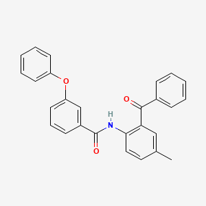 molecular formula C27H21NO3 B2639285 N-(2-苯甲酰基-4-甲基苯基)-3-苯氧基苯甲酰胺 CAS No. 313550-06-0