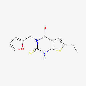 6-ethyl-3-(furan-2-ylmethyl)-2-sulfanylidene-1H-thieno[2,3-d]pyrimidin-4-one
