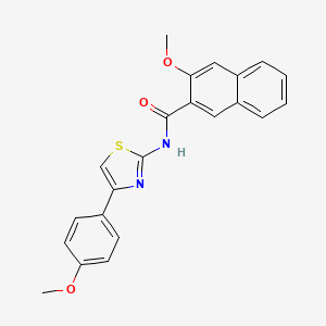 3-methoxy-N-[4-(4-methoxyphenyl)-1,3-thiazol-2-yl]naphthalene-2-carboxamide