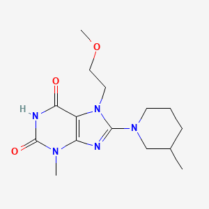 7-(2-methoxyethyl)-3-methyl-8-(3-methylpiperidin-1-yl)-1H-purine-2,6(3H,7H)-dione