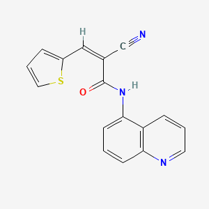 (Z)-2-Cyano-N-quinolin-5-yl-3-thiophen-2-ylprop-2-enamide