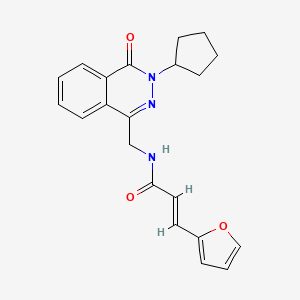 molecular formula C21H21N3O3 B2639302 (E)-N-((3-cyclopentyl-4-oxo-3,4-dihydrophthalazin-1-yl)methyl)-3-(furan-2-yl)acrylamide CAS No. 1421588-95-5