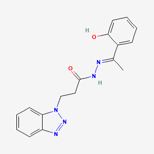 3-(1H-benzotriazol-1-yl)-N'-[(1E)-1-(2-hydroxyphenyl)ethylidene]propanehydrazide