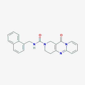 molecular formula C23H20N4O2 B2639312 N-(naphthalen-1-ylmethyl)-11-oxo-3,4-dihydro-1H-dipyrido[1,2-a:4',3'-d]pyrimidine-2(11H)-carboxamide CAS No. 2034530-70-4