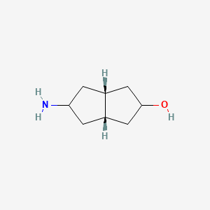 molecular formula C8H15NO B2639314 Rac-(2r,3aR,5r,6aS)-5-aminooctahydro-2-pentalenol CAS No. 1294008-60-8