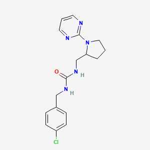 1-[(4-Chlorophenyl)methyl]-3-{[1-(pyrimidin-2-yl)pyrrolidin-2-yl]methyl}urea