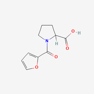 molecular formula C10H11NO4 B2639324 1-(Furan-2-carbonyl)pyrrolidine-2-carboxylic acid CAS No. 117918-56-6; 933060-65-2