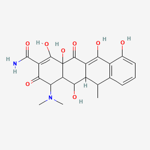molecular formula C22H24N2O8 B2639336 (4S,4aR,5S,5aR,6R,12aS)-4-(dimethylamino)-3,5,10,12,12a-pentahydroxy-6-methyl-1,11-dioxo-1,4,4a,5,5a,6,11,12a-octahydrotetracene-2-carboxamide CAS No. 60080-38-8