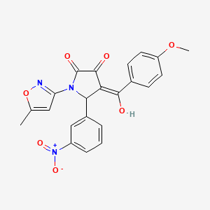 3-hydroxy-4-(4-methoxybenzoyl)-1-(5-methylisoxazol-3-yl)-5-(3-nitrophenyl)-1H-pyrrol-2(5H)-one
