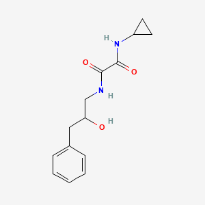 molecular formula C14H18N2O3 B2639357 N1-cyclopropyl-N2-(2-hydroxy-3-phenylpropyl)oxalamide CAS No. 1351645-48-1