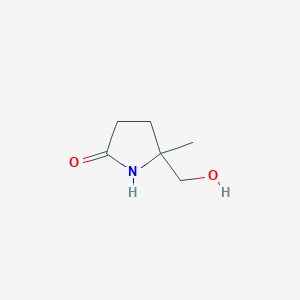 molecular formula C6H11NO2 B2639359 5-(羟甲基)-5-甲基-2-吡咯烷酮 CAS No. 1159991-46-4
