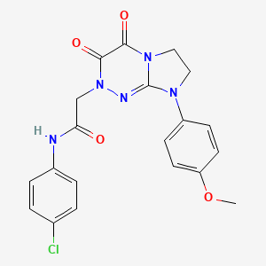 molecular formula C20H18ClN5O4 B2639365 N-(4-chlorophenyl)-2-(8-(4-methoxyphenyl)-3,4-dioxo-3,4,7,8-tetrahydroimidazo[2,1-c][1,2,4]triazin-2(6H)-yl)acetamide CAS No. 941890-55-7