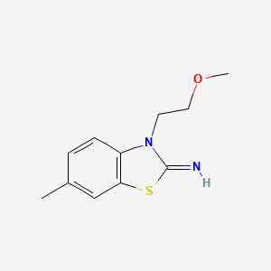 molecular formula C11H14N2OS B2639381 3-(2-methoxyethyl)-6-methylbenzo[d]thiazol-2(3H)-imine CAS No. 1286722-52-8