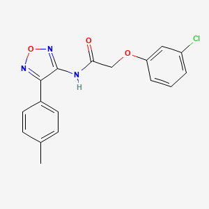 molecular formula C17H14ClN3O3 B2639394 2-(3-chlorophenoxy)-N-(4-(p-tolyl)-1,2,5-oxadiazol-3-yl)acetamide CAS No. 866237-79-8