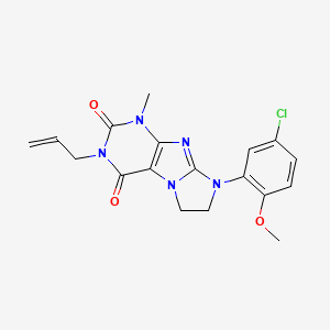 6-(5-Chloro-2-methoxyphenyl)-4-methyl-2-prop-2-enyl-7,8-dihydropurino[7,8-a]imidazole-1,3-dione
