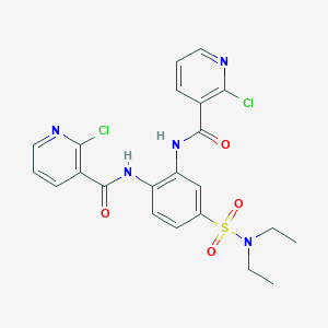 2-chloro-N-[2-[(2-chloropyridine-3-carbonyl)amino]-4-(diethylsulfamoyl)phenyl]pyridine-3-carboxamide