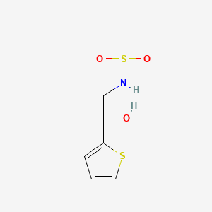 molecular formula C8H13NO3S2 B2639416 N-(2-hydroxy-2-(thiophen-2-yl)propyl)methanesulfonamide CAS No. 1351622-10-0
