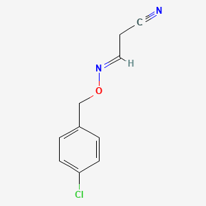 (3E)-3-{[(4-chlorophenyl)methoxy]imino}propanenitrile
