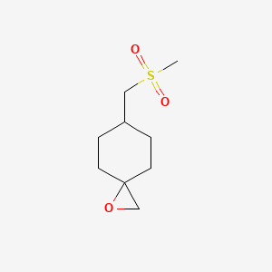 molecular formula C9H16O3S B2639424 6-(Methylsulfonylmethyl)-1-oxaspiro[2.5]octane CAS No. 2248377-04-8