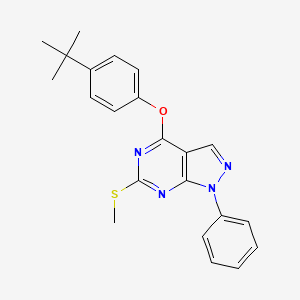 4-(tert-butyl)phenyl 6-(methylsulfanyl)-1-phenyl-1H-pyrazolo[3,4-d]pyrimidin-4-yl ether