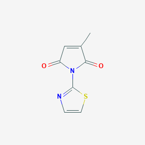 molecular formula C8H6N2O2S B2639426 3-Methyl-1-(2,5-thiazolyl)-3-pyrroline-2,5-dione CAS No. 1022803-10-6