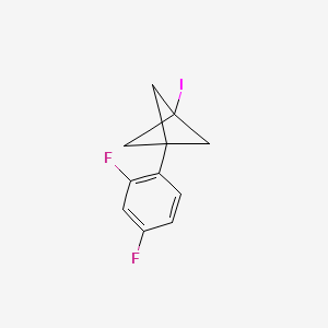 molecular formula C11H9F2I B2639442 1-(2,4-Difluorophenyl)-3-iodobicyclo[1.1.1]pentane CAS No. 2287331-45-5