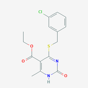 ethyl 4-[(3-chlorophenyl)methylsulfanyl]-6-methyl-2-oxo-1H-pyrimidine-5-carboxylate