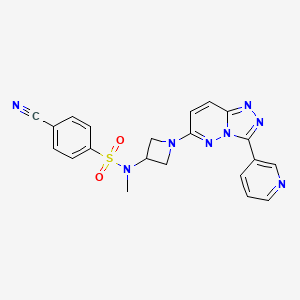 4-Cyano-N-methyl-N-[1-(3-pyridin-3-yl-[1,2,4]triazolo[4,3-b]pyridazin-6-yl)azetidin-3-yl]benzenesulfonamide