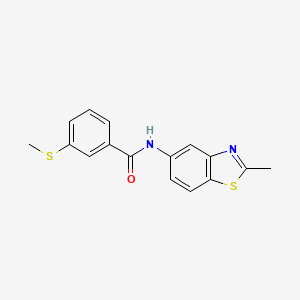N-(2-methylbenzo[d]thiazol-5-yl)-3-(methylthio)benzamide