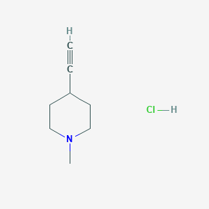 molecular formula C8H14ClN B2639454 4-Ethynyl-1-methylpiperidine hydrochloride CAS No. 2230798-28-2