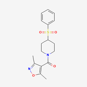 (3,5-Dimethylisoxazol-4-yl)(4-(phenylsulfonyl)piperidin-1-yl)methanone