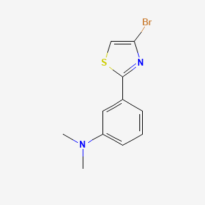 molecular formula C11H11BrN2S B2639464 3-(4-bromothiazol-2-yl)-N,N-dimethylaniline CAS No. 1415564-87-2
