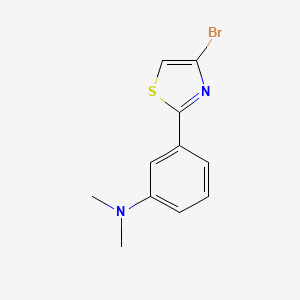 molecular formula C11H11BrN2S B2639464 3-(4-溴噻唑-2-基)-N,N-二甲基苯胺 CAS No. 1415564-87-2