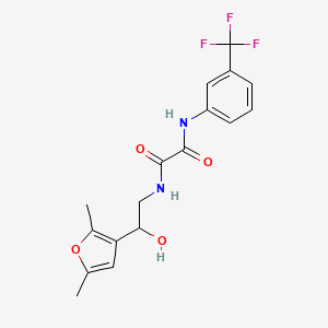 molecular formula C17H17F3N2O4 B2639484 N1-(2-(2,5-dimethylfuran-3-yl)-2-hydroxyethyl)-N2-(3-(trifluoromethyl)phenyl)oxalamide CAS No. 2309602-84-2