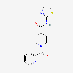 molecular formula C15H16N4O2S B2639486 1-(pyridine-2-carbonyl)-N-(1,3-thiazol-2-yl)piperidine-4-carboxamide CAS No. 1219907-11-5