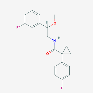 molecular formula C19H19F2NO2 B2639487 1-(4-fluorophenyl)-N-[2-(3-fluorophenyl)-2-methoxyethyl]cyclopropane-1-carboxamide CAS No. 1705319-31-8