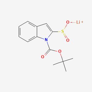 Lithium;1-[(2-methylpropan-2-yl)oxycarbonyl]indole-2-sulfinate