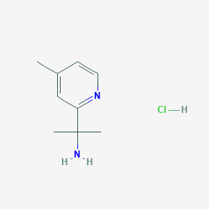 molecular formula C9H15ClN2 B2639494 2-(4-Methylpyridin-2-yl)propan-2-amine;hydrochloride CAS No. 2567502-34-3