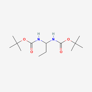 molecular formula C13H26N2O4 B2639503 Di-tert-butyl propane-1,1-diyldicarbamate CAS No. 1496636-53-3