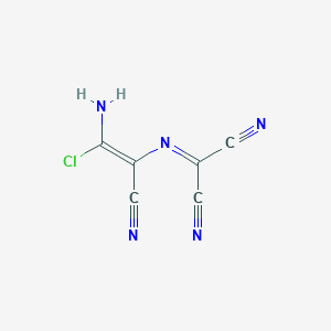 {[(E)-2-amino-2-chloro-1-cyanoethenyl]imino}propanedinitrile