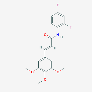 molecular formula C18H17F2NO4 B2639511 (2E)-N-(2,4-difluorophenyl)-3-(3,4,5-trimethoxyphenyl)prop-2-enamide CAS No. 307952-89-2
