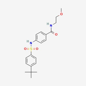 4-(4-tert-butylbenzenesulfonamido)-N-(2-methoxyethyl)benzamide