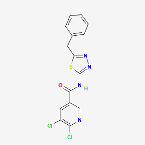 molecular formula C15H10Cl2N4OS B2639513 N-(5-benzyl-1,3,4-thiadiazol-2-yl)-5,6-dichloropyridine-3-carboxamide CAS No. 848057-60-3