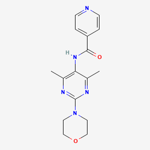 molecular formula C16H19N5O2 B2639516 N-(4,6-dimethyl-2-morpholinopyrimidin-5-yl)isonicotinamide CAS No. 1448073-19-5